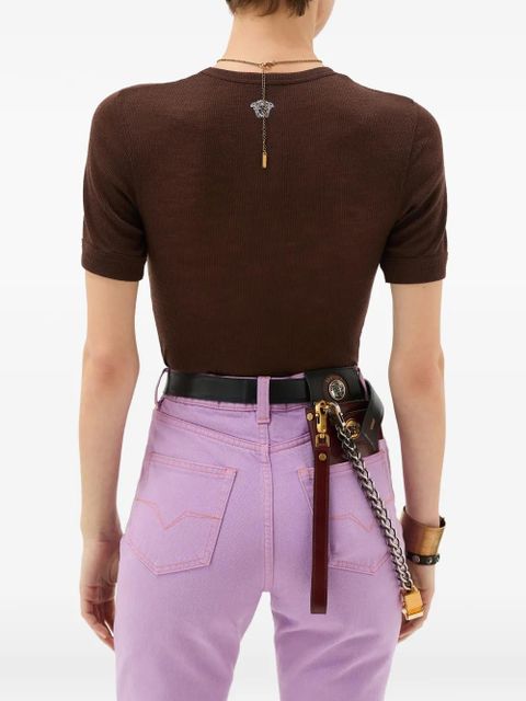 Versace ribbed T-shirt - Brown