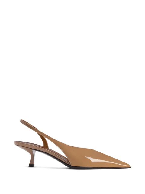 Giuseppe Zanotti patent leather slingback pumps - Brown - zdjęcie produktu nr 1