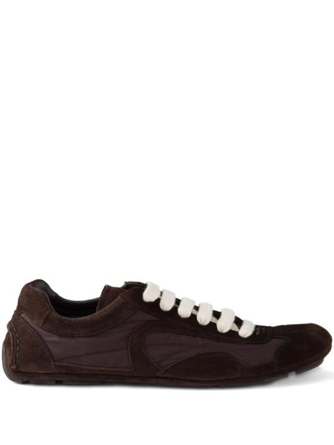Prada round-toe lace-up sneakers - Brown - zdjęcie produktu nr 1
