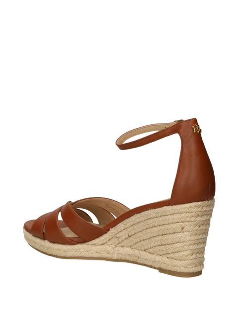 Lauren Ralph Lauren crisscross-strap wedge sandals - Brown