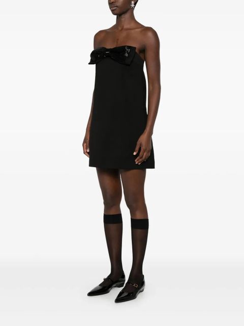 Self-Portrait crepe bandeau mini dress - Black