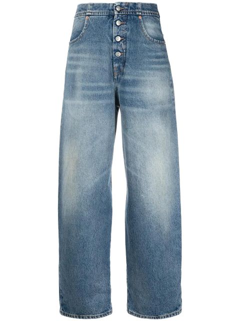 MM6 Maison Margiela high rise tapered jeans - Blue - zdjęcie produktu nr 1