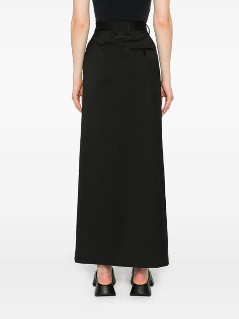 MM6 Maison Margiela textured maxi skirt - Black