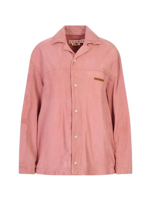 Marni logo-patch shirt - Pink - zdjęcie produktu nr 1
