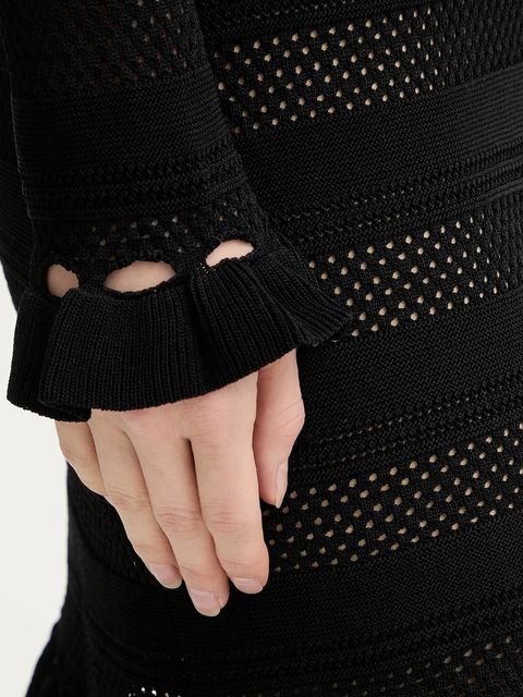 Twinset sukienka kolor czarny mini prosta 261TP3081