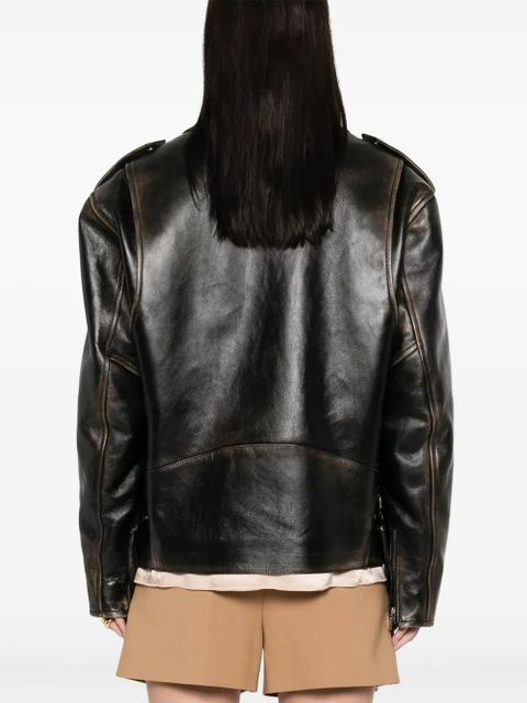 Miu Miu leather jacket - Black