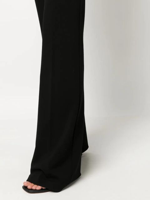 PINKO high-waisted flared crepe trousers - Black