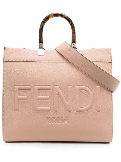 FENDI Sunshine logo-embossed tote bag - Pink - zdjęcie produktu nr 1