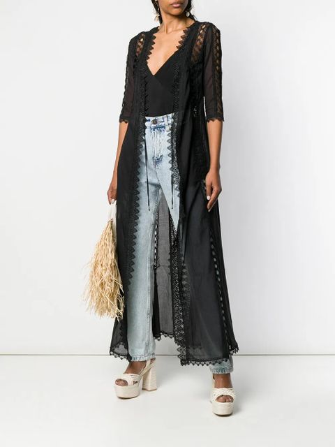 Charo Ruiz Ibiza long embroidered cover up - Black - zdjęcie produktu nr 2