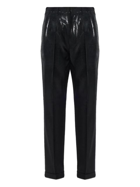 Maison Margiela glazed-effect trousers - Black - zdjęcie produktu nr 1