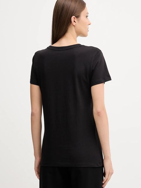 Armani Exchange t-shirt bawełniany damski kolor czarny XW001459 AF10356