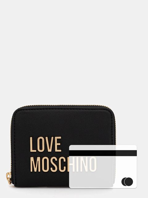 Love Moschino portfel damski kolor czarny JC5613PP0NKD0000