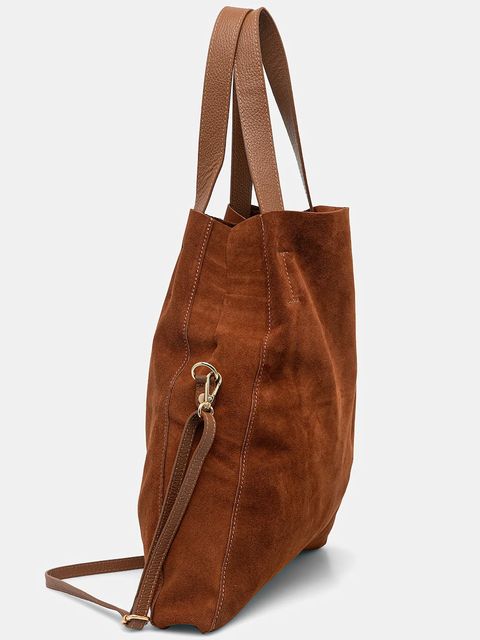 Answear Lab torebka zamszowa kolor brązowy - zdjęcie produktu nr 2