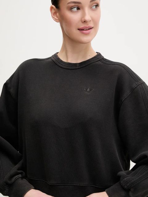 adidas Originals bluza bawełniana Essential damska kolor czarny gładka JP2515