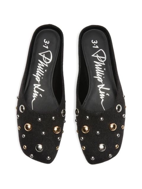 3.1 Phillip Lim Dome studded mules - Black