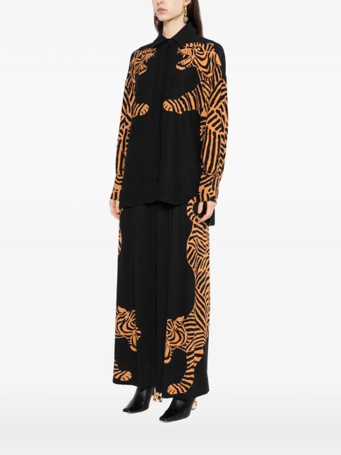 FARM Rio tiger-print shirt - Black