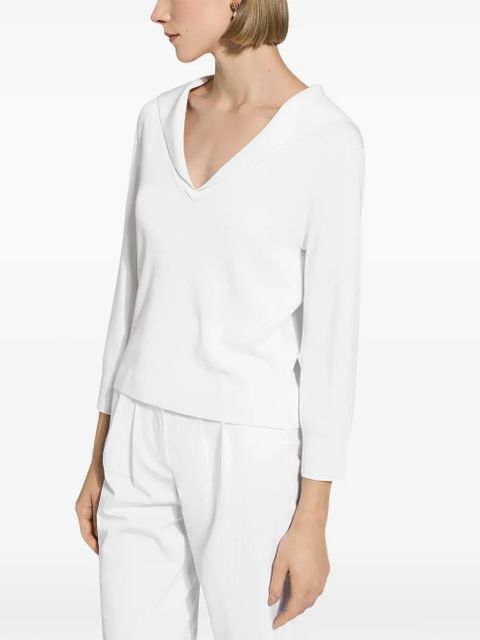 Dolce & Gabbana Sailor collar sweater - White