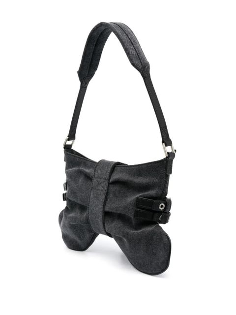 Blumarine small Butterfly leather shoulder bag - Grey