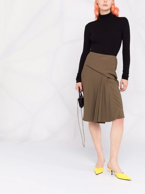 Versace draped midi skirt - Green