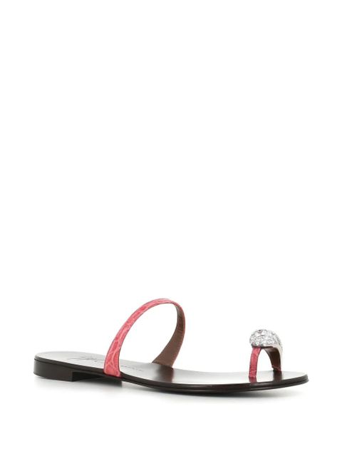 Giuseppe Zanotti crystal embellished leather sandals - Pink - zdjęcie produktu nr 2