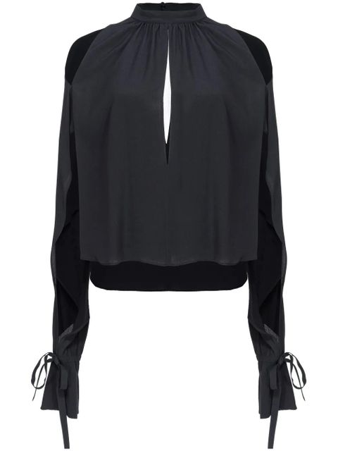 PINKO cut-out long-sleeve blouse - Black - zdjęcie produktu nr 1