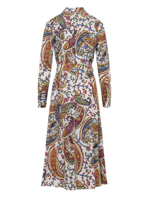 ETRO paisley tie-waist midi dress - White - zdjęcie produktu nr 2