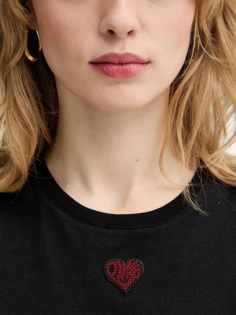 PINKO heart-appliqué tank top - Black