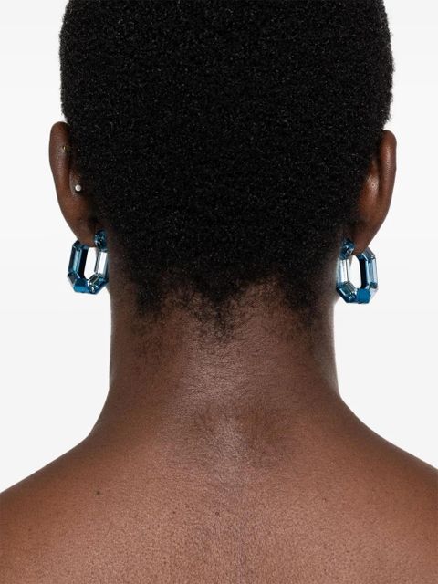 Swarovski Lucent hoop earrings - Blue - zdjęcie produktu nr 2