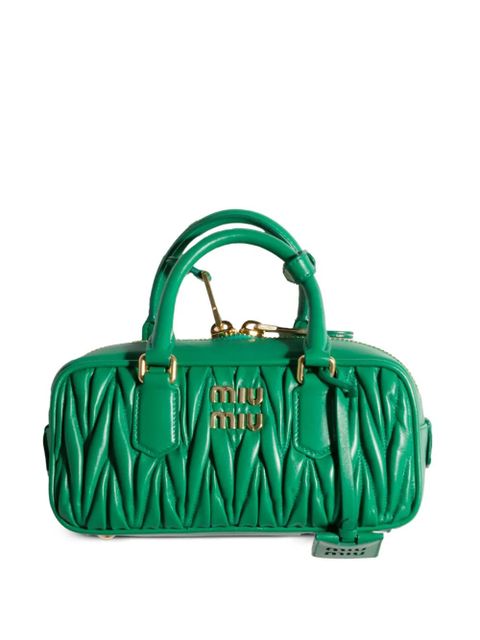 Miu Miu Arcadie matelassé nappa-leather bag - Green