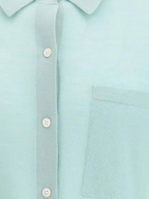 Guest In Residence button-up cashmere shirt - Blue