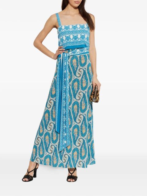 ETRO patterned tie-waist maxi dress - Blue - zdjęcie produktu nr 2