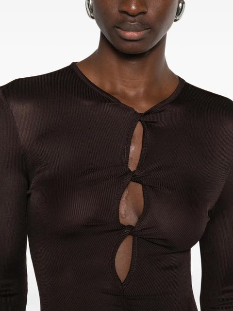 Christopher Esber lace-detail maxi dress - Black