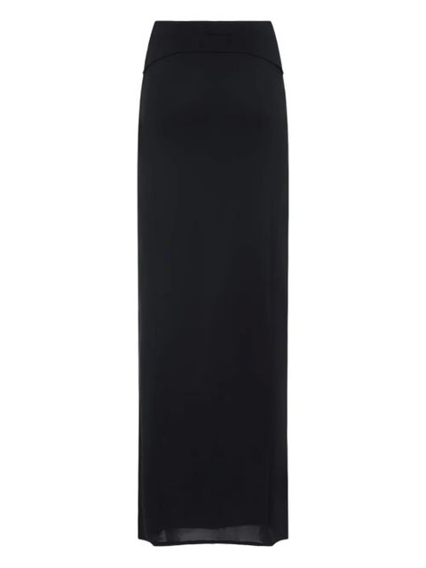 Jean Paul Gaultier suspender-detail maxi skirt - Blue