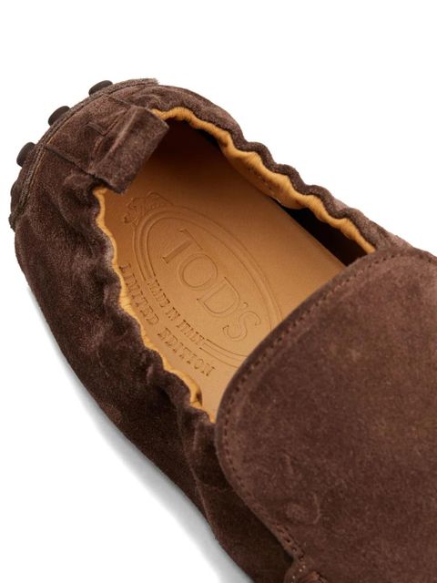 Tod's pebble-detail loafers - Brown