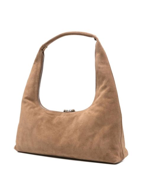 Marge Sherwood medium debossed-logo suede shoulder bag - Brown - zdjęcie produktu nr 2