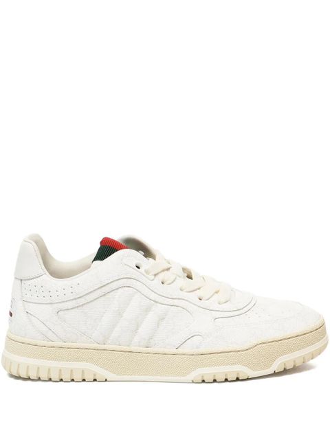 Gucci Re-Web leather sneakers - White - zdjęcie produktu nr 1