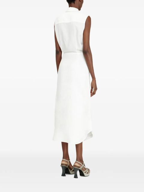 Diesel tie front shirt dress - White