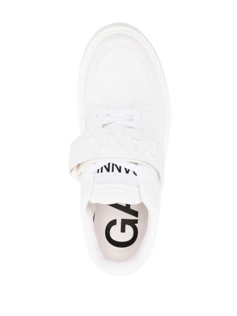 GANNI touch-strap low-top sneakers - White