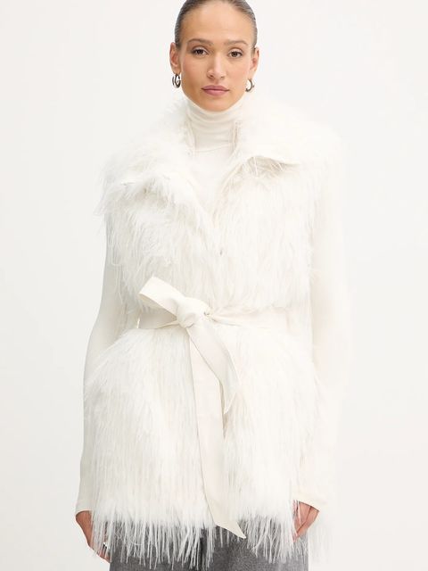 Pinko bezrękawnik kolor biały przejściowy 106044 A2ZO - zdjęcie produktu nr 1