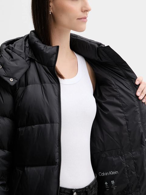 Calvin Klein Jeans kurtka puchowa kolor czarny zimowa LV047D502G