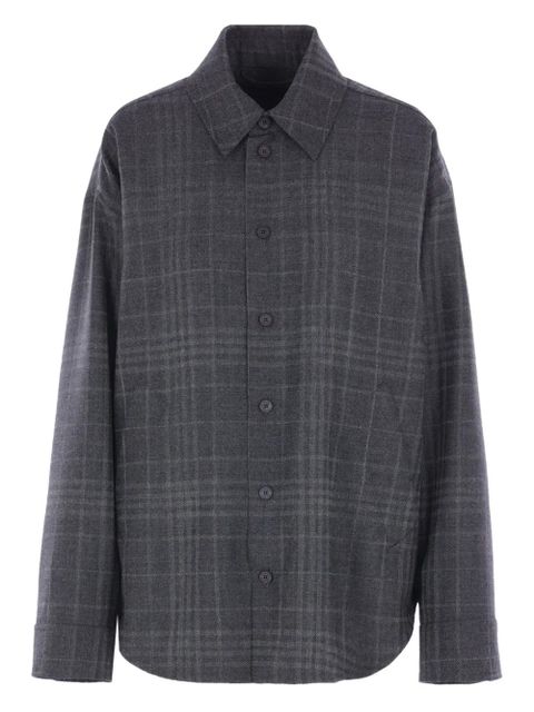 Balenciaga checked wool shirt - Grey - zdjęcie produktu nr 1