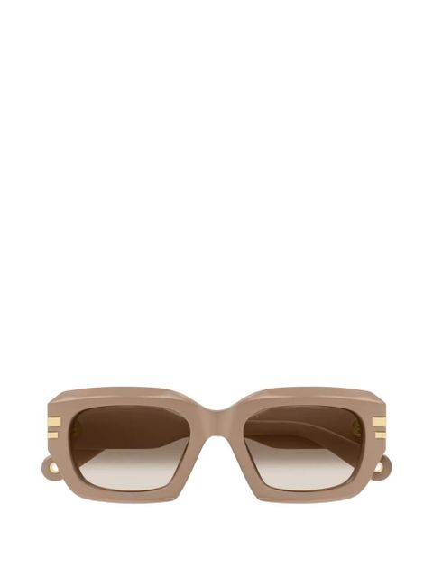 Chloé geometric-frame sunglasses - Neutrals - zdjęcie produktu nr 1