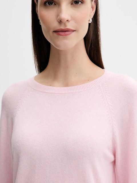 United Colors of Benetton sweter z domieszką wełny damski kolor różowy 1035D1P17
