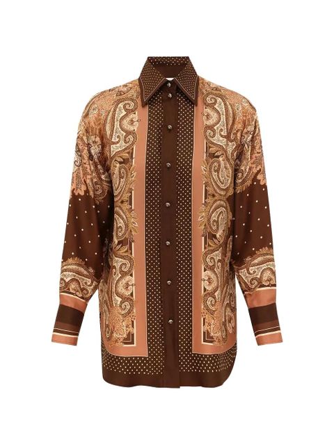 ZIMMERMANN paisley-print silk shirt - Brown - zdjęcie produktu nr 1