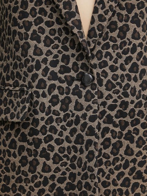 Morgan marynarka VBILI.F kolor brązowy jednorzędowa wzorzysta VBILI.F