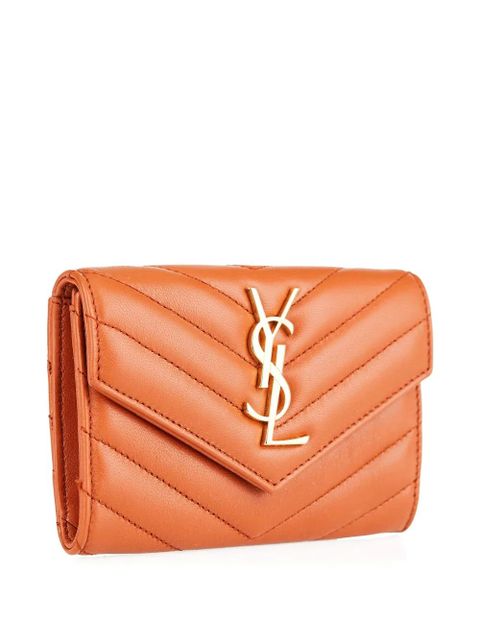 Saint Laurent chevron logo wallet - Orange