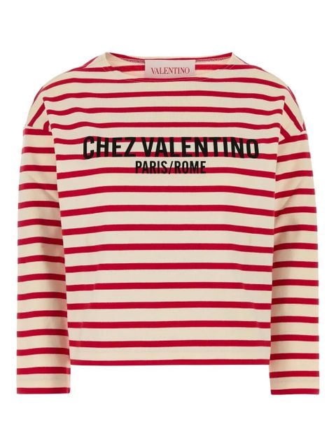 Valentino Garavani striped jersey T-shirt - Red - zdjęcie produktu nr 1