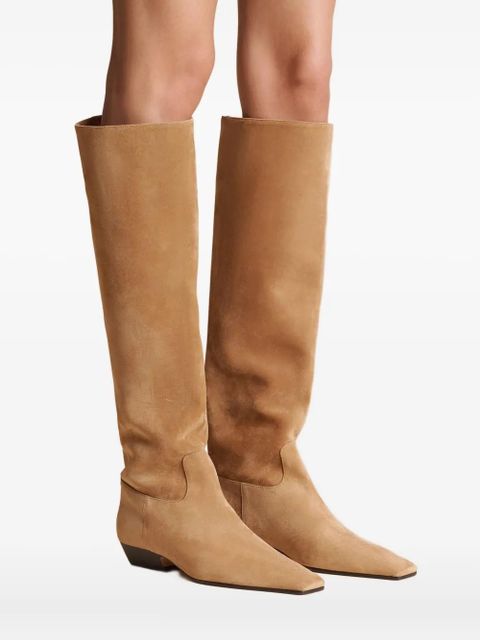 KHAITE Marfa leather boots - Brown - zdjęcie produktu nr 2