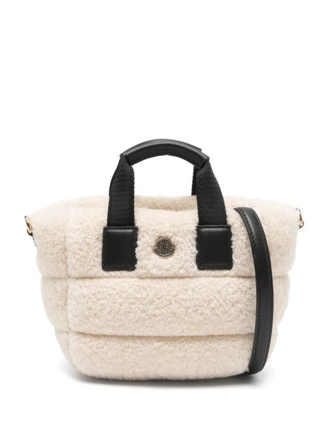 Moncler micro Caradoc quilted tote bag - White - zdjęcie produktu nr 1