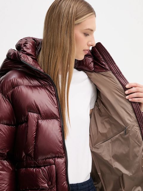 Hetrego kurtka puchowa DAILA kolor czerwony zimowa oversize 8P780